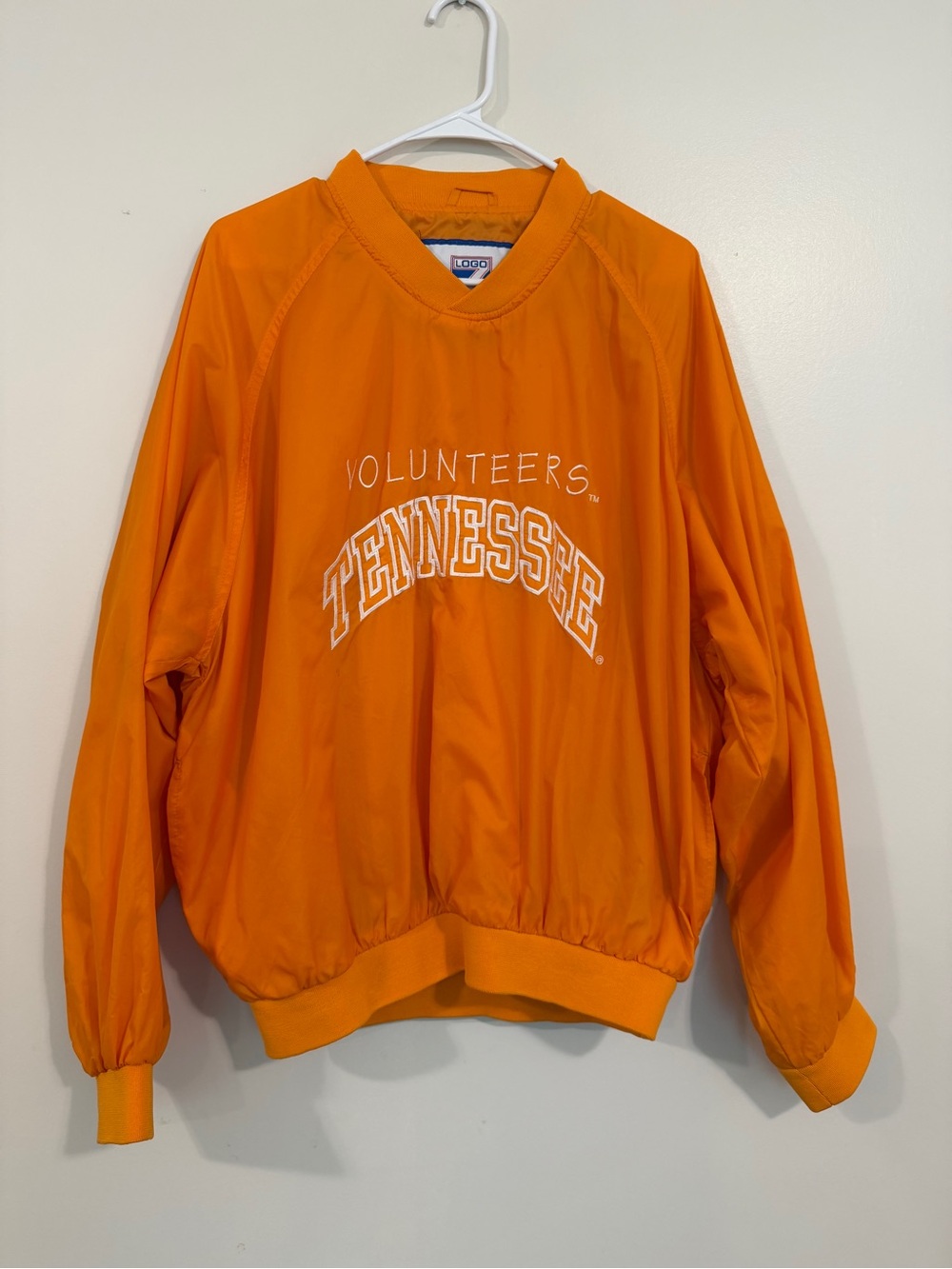 Logo 7 Tennessee Volunteers Retro Pullover XL Orange 90s Y2K Vintage Windbreaker